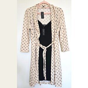 NWT!! 2PC TART Intimates Lucy Short Robe & Nightgown Slip Chemise, M